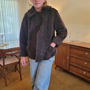 Persian Lambs Wool Short Collared Jacket - Vintage 1960s